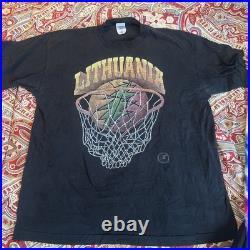 Vintage Grateful Dead Lithuania Basketball Tie Dye Shirt 4 Lot Xl L 1990s GD