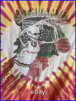 Vintage Grateful Dead Lithuania Basketball Tie Dye Shirt 4 Lot Xl L 1990s GD