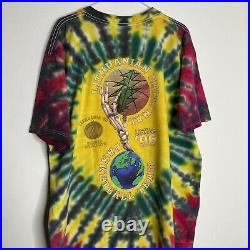 Vintage Grateful Dead Lithuania Basketball Tie Dye T-shirt Sz XL 1996 Back Print