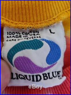Vintage Grateful Dead Lithuania Dunk 1996 Tie Dye Liquid Blue T Shirt