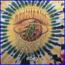 Vintage Grateful Dead Lithuania Olympic Basketball 1996 Band T Shirt Size XXL