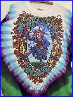 Vintage Grateful Dead Long Sleeve T Shirt 1993 90s Liquid Blue Large Band Tee