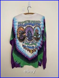 Vintage Grateful Dead Long Sleeve T Shirt 1993 90s Liquid Blue Large Band Tee