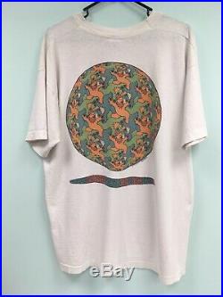 Vintage Grateful Dead M. C. Escher Dancing Bears 1993 All Over T-Shirt Mens XL