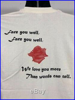 Vintage Grateful Dead Memorial Shirt 80s 90s Brent Jerry Death Rose Skull VTG