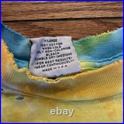 Vintage Grateful Dead Moon Garden Florduana Tye Dye Eye Dye XL T Shirt Tee