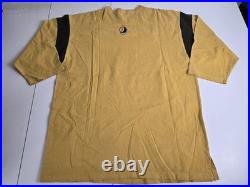 Vintage Grateful Dead Mustard Yellow Football Jersey T Shirt L Rare Embroidered