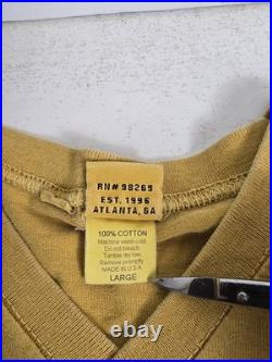 Vintage Grateful Dead Mustard Yellow Football Jersey T Shirt L Rare Embroidered