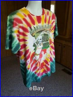 Vintage Grateful Dead Original 1992 Tie-dye T-shirt Lithuania Basketball Size XL