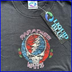 Vintage Grateful Dead Paradise Waits Liquid Blue Dancing Skeletons Large Black