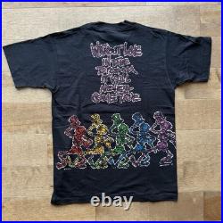 Vintage Grateful Dead Paradise Waits Liquid Blue Dancing Skeletons Large Black