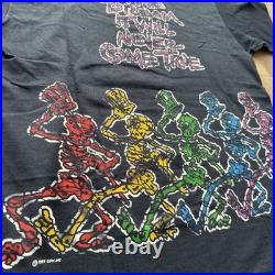 Vintage Grateful Dead Paradise Waits Liquid Blue Dancing Skeletons Large Black Vintage Grateful Dead Paradise Waits Liquid Blue Dancing Skeletons Large Black