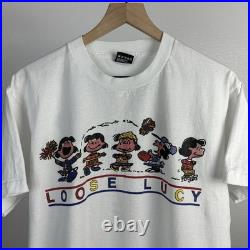Vintage Grateful Dead Peanuts Loose Lucy Tour Band T Shirt Double Sided Large