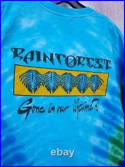 Vintage Grateful Dead SAVE THE Rainforest Tie Dye Shirt xxl
