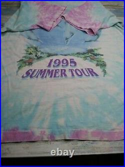 Vintage Grateful Dead SUMMER TOUR 1995 GDM Shirt Liquid Blue XL