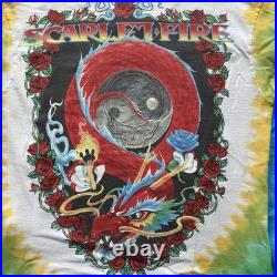 Vintage Grateful Dead Scarlet Fire Liquid Blue Tie Dye Long Sleeve Large 1993