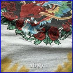 Vintage Grateful Dead Scarlet Fire Liquid Blue Tie Dye Long Sleeve Large 1993