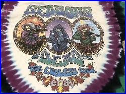 Vintage Grateful Dead Seasons Of The Dead Endless Tour 1993 L Liquid Blue Shirt