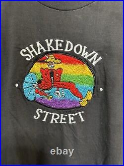 Vintage Grateful Dead Shakedown Street Tee Size L 1980s Embroidered Band Tee