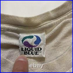 Vintage Grateful Dead Ship of Fools Tie Dye Liquid Blue T-Shirt Size Large