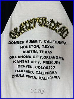 Vintage Grateful Dead Shirt 1980s Concert Shirt Band Tee Long Sleeve M