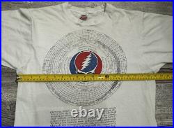 Vintage Grateful Dead Shirt 1990 Rare Adult Size Large 25th Anniversary White