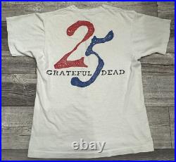 Vintage Grateful Dead Shirt 1990 Rare Adult Size Large 25th Anniversary White