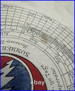 Vintage Grateful Dead Shirt 1990 Rare Adult Size Large 25th Anniversary White