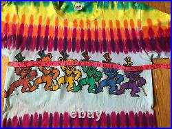 Vintage Grateful Dead Shirt 1990's Dancing Bears Tie Dye Anvil USA Men Size XL
