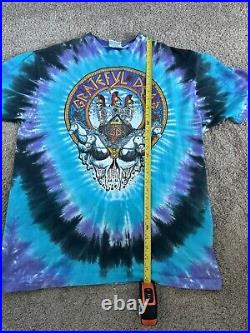 Vintage Grateful Dead Shirt 1991 L. A. Coliseum Tye Dye Tee Liquid Blue XL