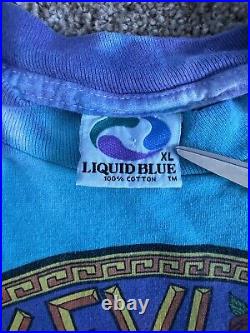 Vintage Grateful Dead Shirt 1991 L. A. Coliseum Tye Dye Tee Liquid Blue XL