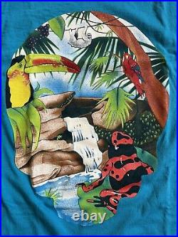 Vintage Grateful Dead Shirt 1993 Spring Tour Rainforest Stealie Jungle Garcia