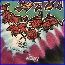 Vintage Grateful Dead Shirt 1993 Tye Dye Liquid Blue Jerry Garcia XL Rock Music