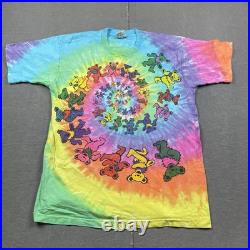 Vintage Grateful Dead Shirt Adult XL Bear Spiral Tie Dye 1989 GDM USA Brockum