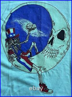 Vintage Grateful Dead Shirt Deadstock Uncle Sam Moon Dice Skull Garcia Tour