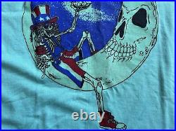 Vintage Grateful Dead Shirt Deadstock Uncle Sam Moon Dice Skull Garcia Tour