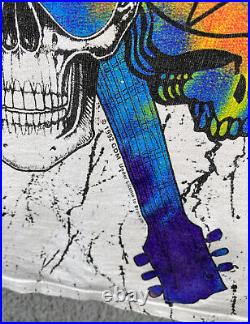 Vintage Grateful Dead Shirt L 21 x 27 Skull 1992 Psychedelic Rare Guitars Roses