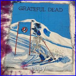 Vintage Grateful Dead Shirt L 80s 90s Ski Skiing Skeleton Rock Concert Tour Tee