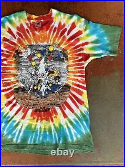 Vintage Grateful Dead Shirt Large Mens Ripple Junction 90s Tie Dye Tour Festival
