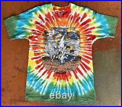 Vintage Grateful Dead Shirt Large Mens Ripple Junction 90s Tie Dye Tour Festival