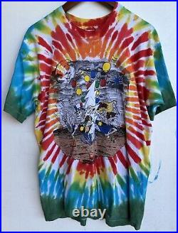 Vintage Grateful Dead Shirt Large Mens Ripple Junction 90s Tie Dye Tour Festival
