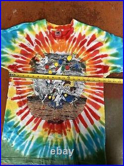 Vintage Grateful Dead Shirt Large Mens Ripple Junction 90s Tie Dye Tour Festival