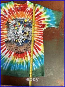 Vintage Grateful Dead Shirt Large Mens Ripple Junction 90s Tie Dye Tour Festival