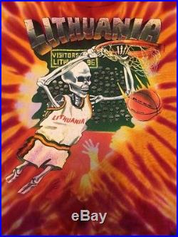 Vintage Grateful Dead Shirt Lithuania Basketball 1992 Size Large