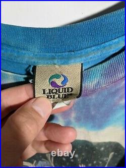 Vintage Grateful Dead Shirt Men Size L/Xl Tie Dye Liquid Blue Single Stitch