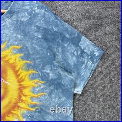Vintage Grateful Dead Shirt Mens Large Blue 90s Tie Dye Sun Dancing Bears 1995