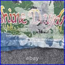 Vintage Grateful Dead Shirt Mens Large Blue 90s Tie Dye Sun Dancing Bears 1995