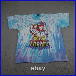 Vintage Grateful Dead Shirt Mens Large Blue Tie Dye 1989 Fall Tour Concert 80s