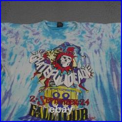 Vintage Grateful Dead Shirt Mens Large Blue Tie Dye 1989 Fall Tour Concert 80s