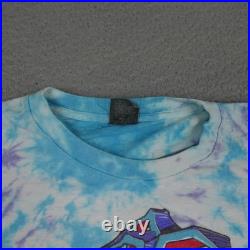 Vintage Grateful Dead Shirt Mens Large Blue Tie Dye 1989 Fall Tour Concert 80s